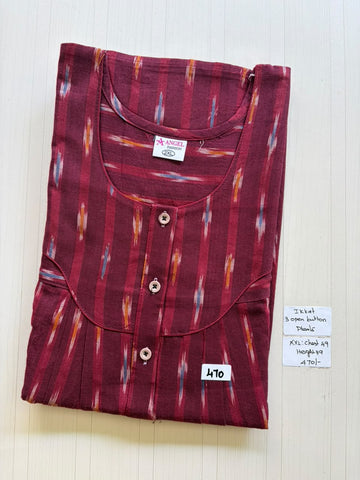 AASHP 241 Height Peacock Pleats Kalamkari Nighty BP DPS
