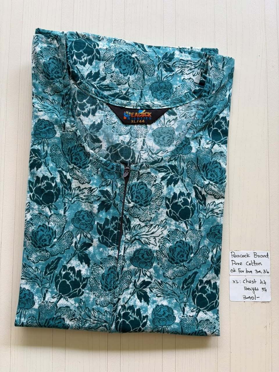 AASZ 096 Peacock Zip Nighty CPS