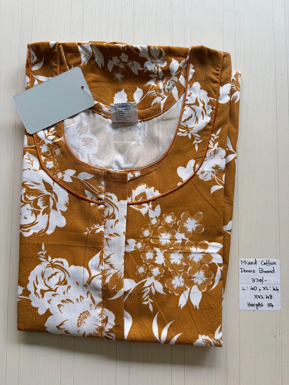 MCS 071 Ponni's Mixed Cotton Zip Nighty