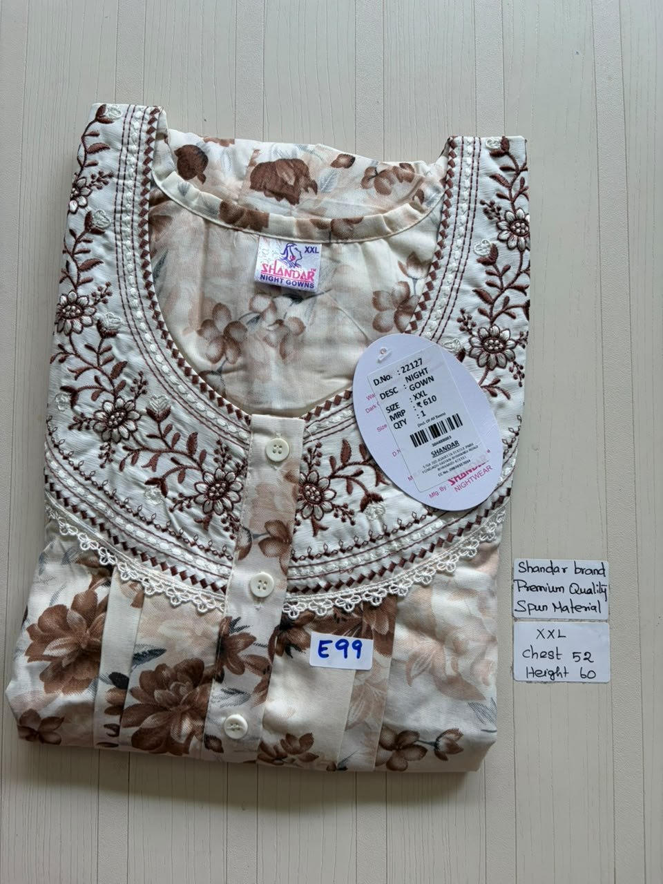 DSS134 Height Shandar Spun Nighty