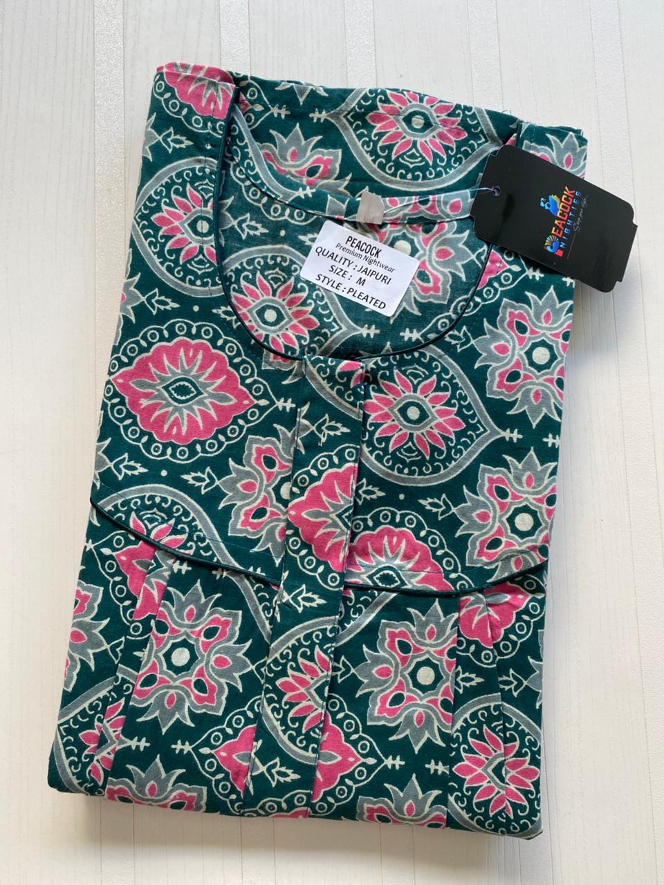 AASBP 135 Peacock Pleats Zip Nighty BP BPS APS BPS CPS DPS
