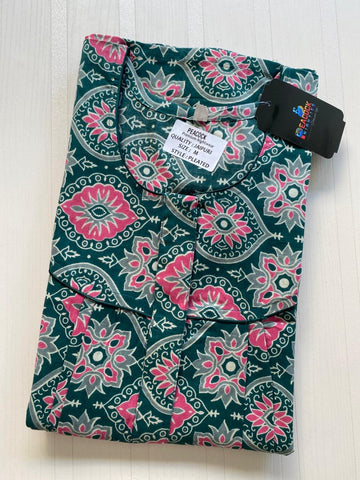 AASBP 135 Peacock Pleats Zip Nighty BP BPS APS BPS CPS DPS