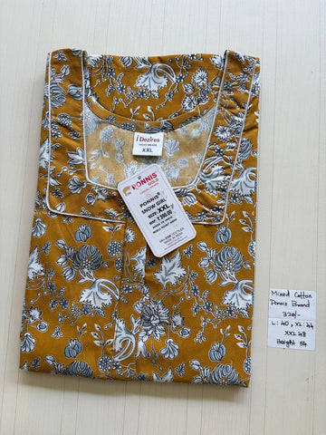 MCS 064 Ponni's Mixed Cotton Zip Nighty