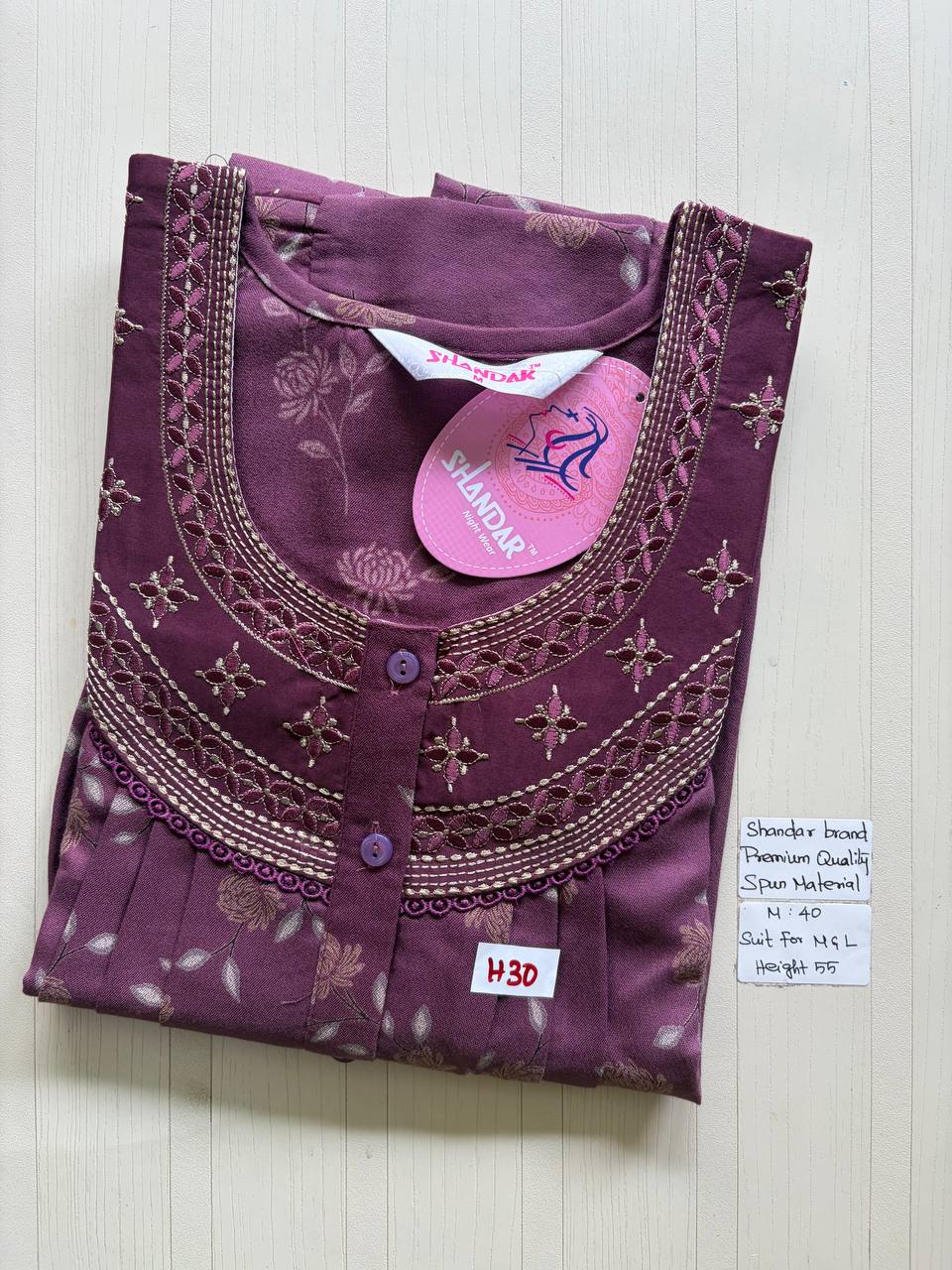 ASS100 Shandar Spun nighty