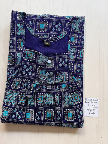 AASHP 257 Height Peacock Pleats Zip Nighty BP HP CPS