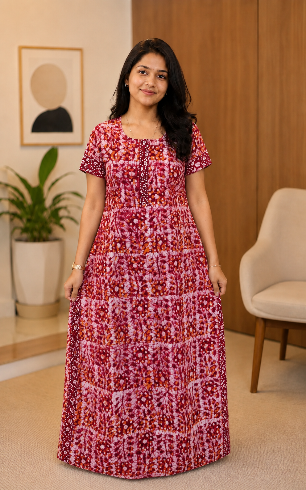 AASZ 081 Peacock Zip Nighty Batik EPS