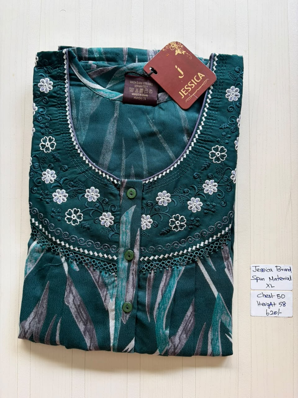 CJS 521 Height Jessica Pleats Spun Nighty 550