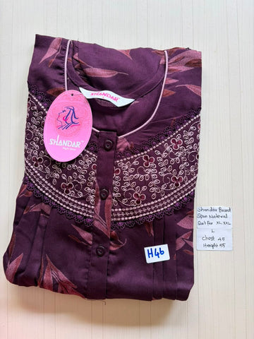 BSS 615 Shandar Spun nighty