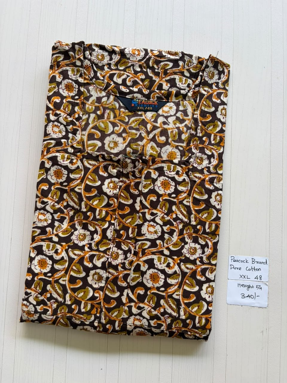 AASZ 130 Peacock Zip Nighty Batik DPS