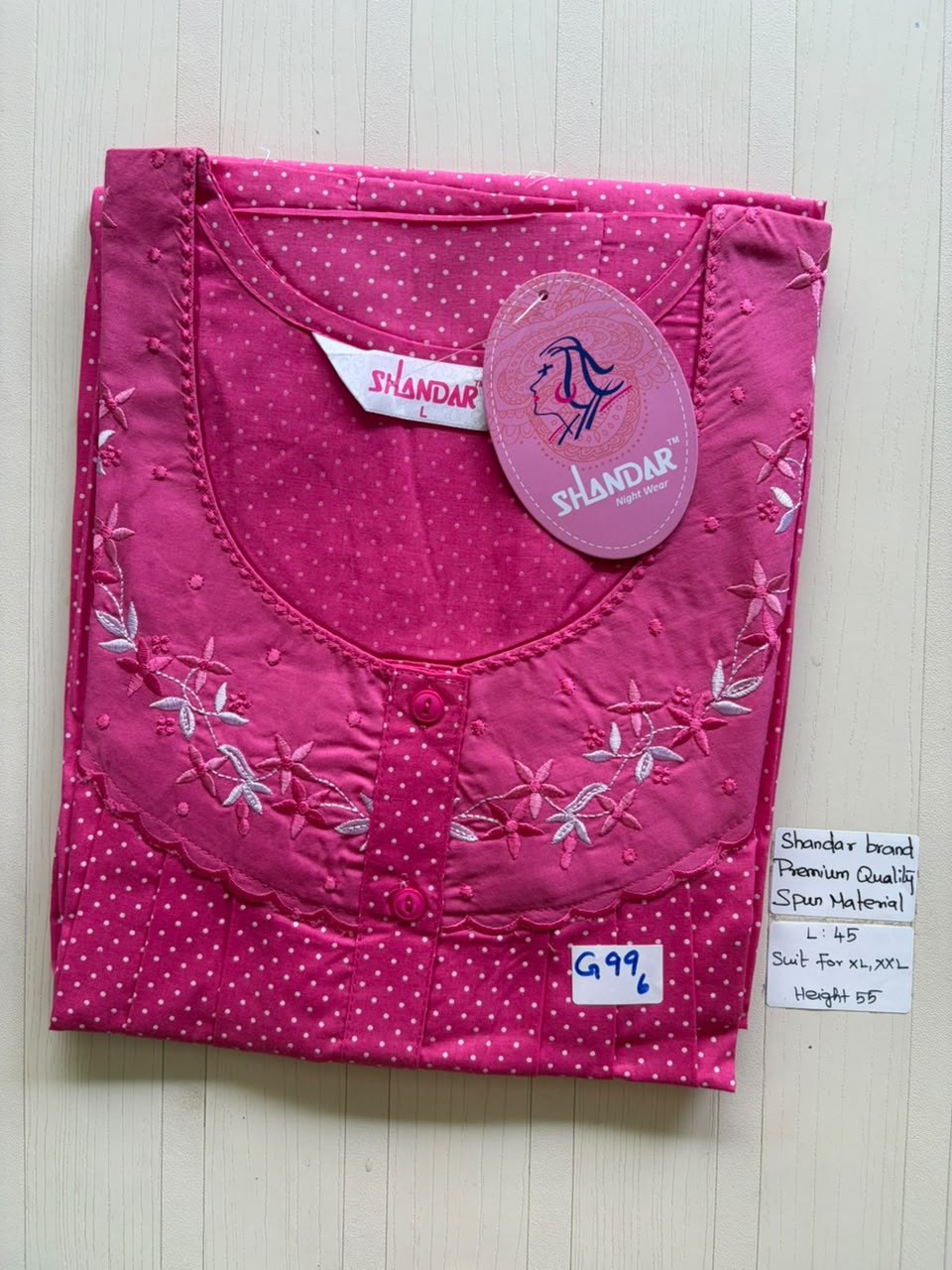 BS312 Shandar Spun nighty