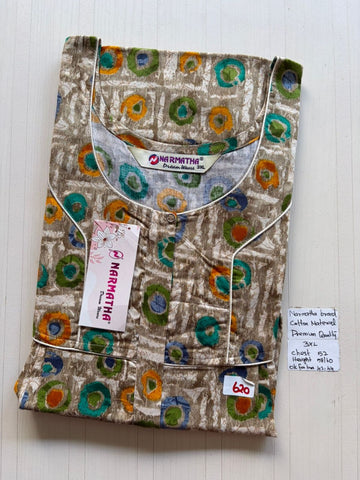 DNS 057 Height Narmatha Pleats Zip Nighty
