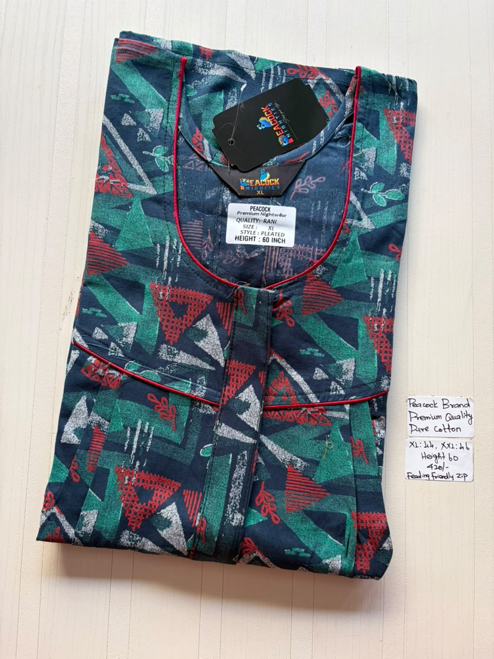 AASHP 336 Height Peacock Zip Nighty BP HP CPS DPS