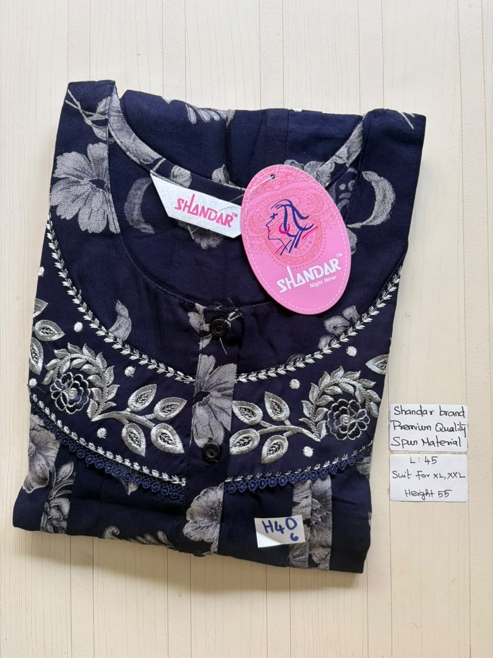 BS354 Shandar Spun nighty