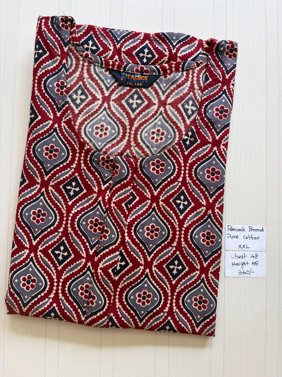 AASZ040 Peacock zip Nighty