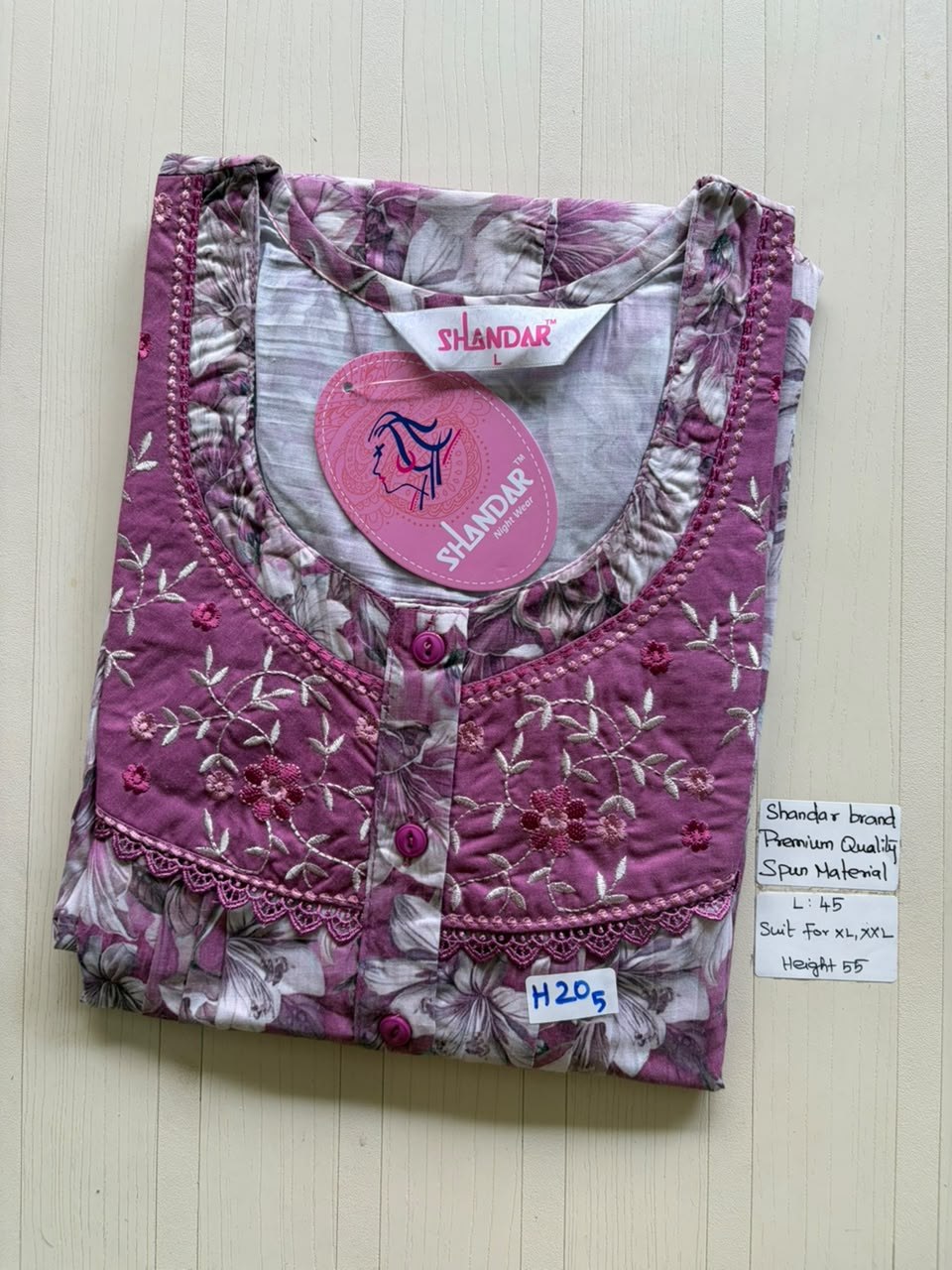 BS464 Shandar Spun nighty