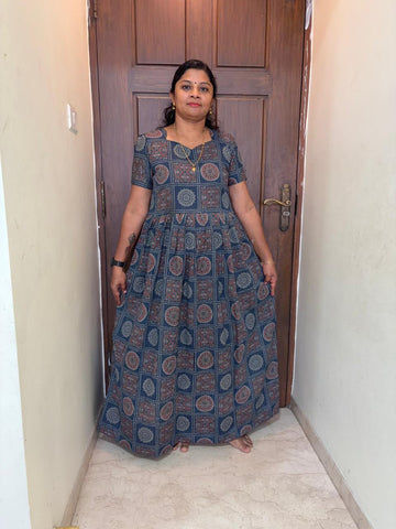 MFS 327 Peacock Maxi Frock YY1