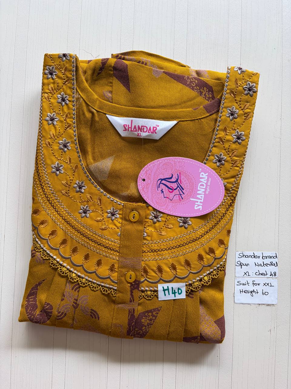 css 608 Shandar Spun nighty