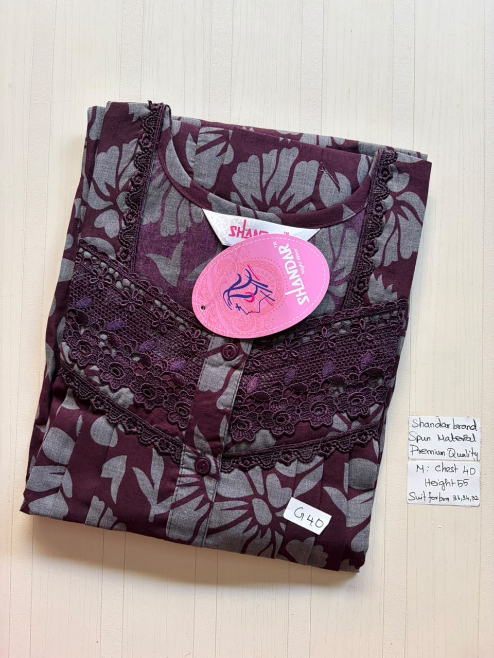 ASS 374 Shandar Spun nighty