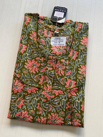 AASBP 140 Peacock Pleats Zip Nighty BP BPS APS BPS CPS DPS