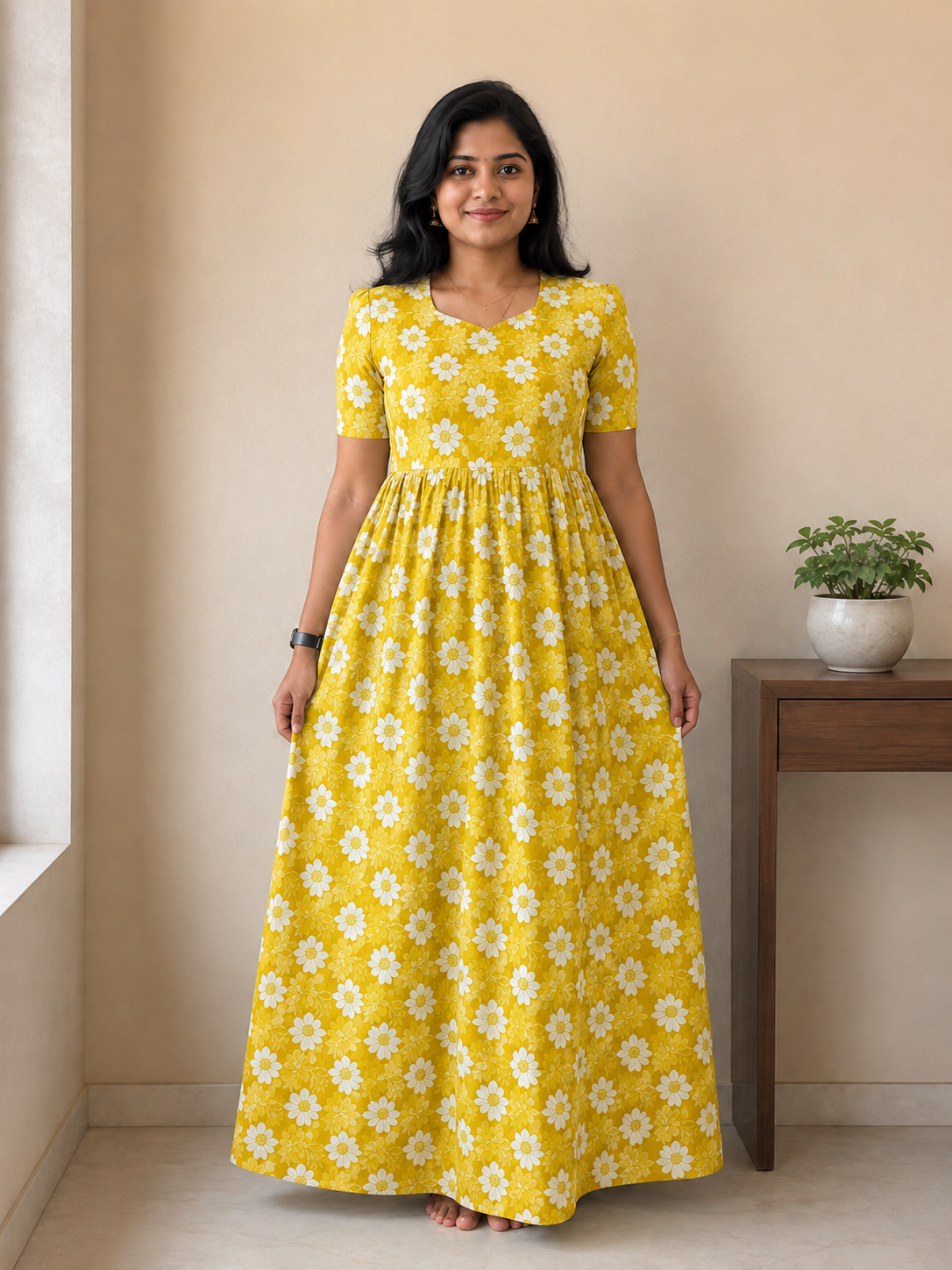 MFS 251 Peacock maxi frock YY1