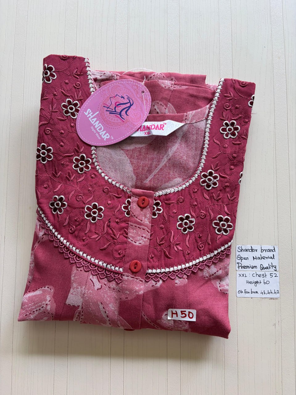 DSS 168 Height Shandar Spun nighty