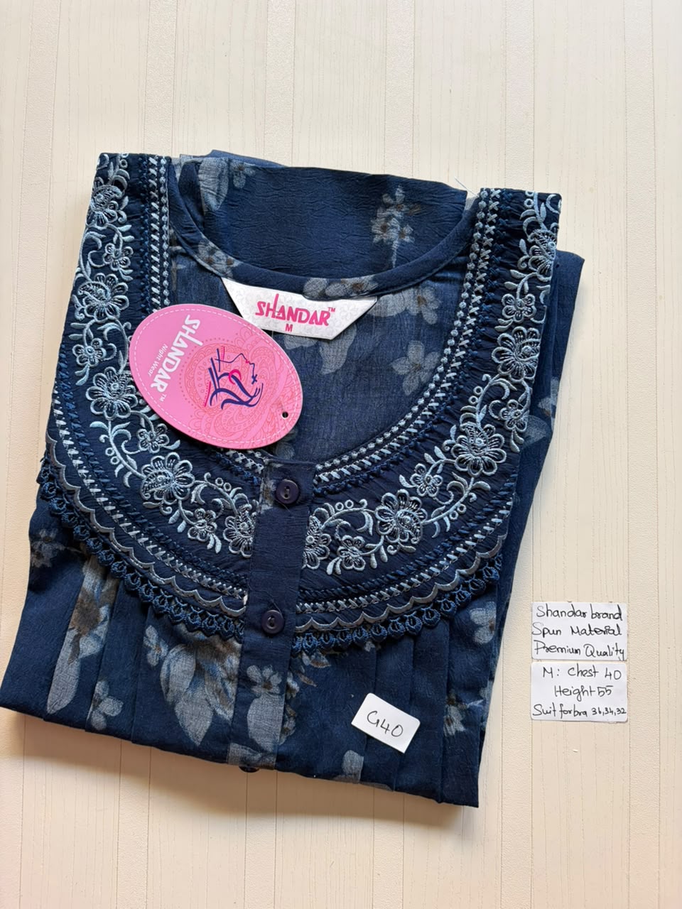 ASS 372 Shandar Spun nighty