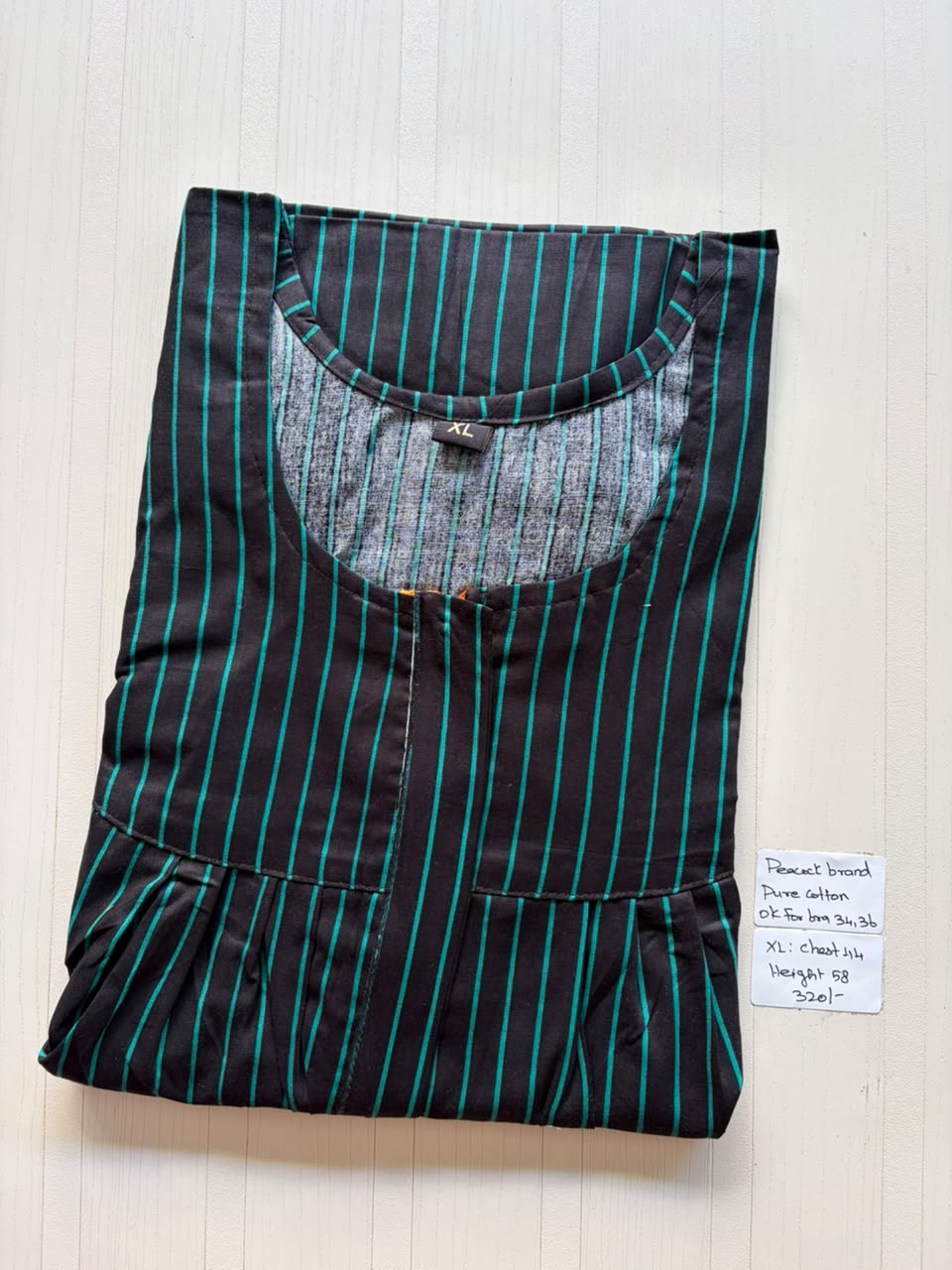 AASHP 200 Height Peacock Pleats Zip Nighty BP HP CPS