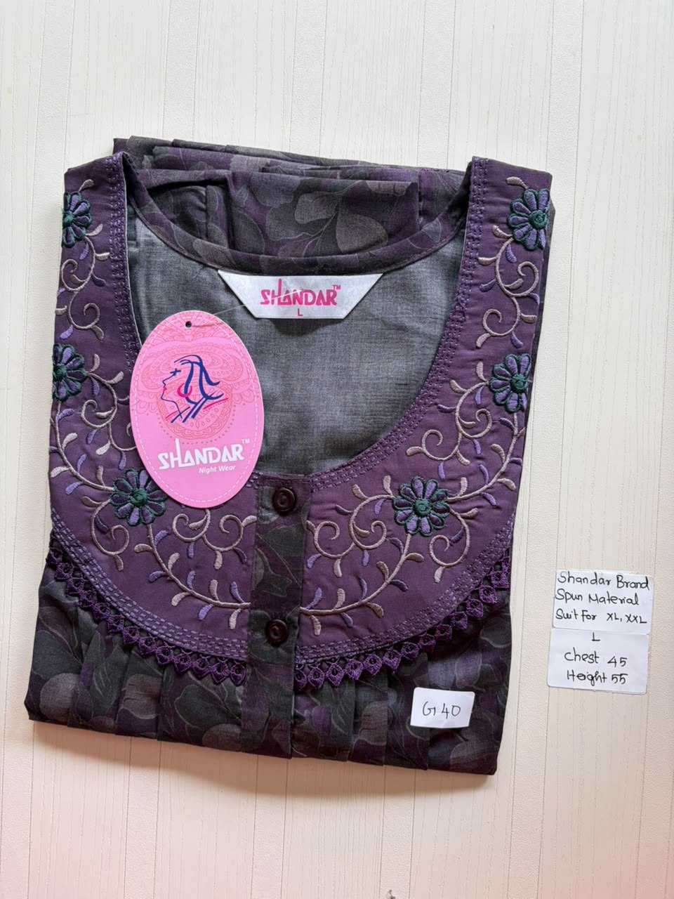 BSS 547 Shandar Spun nighty