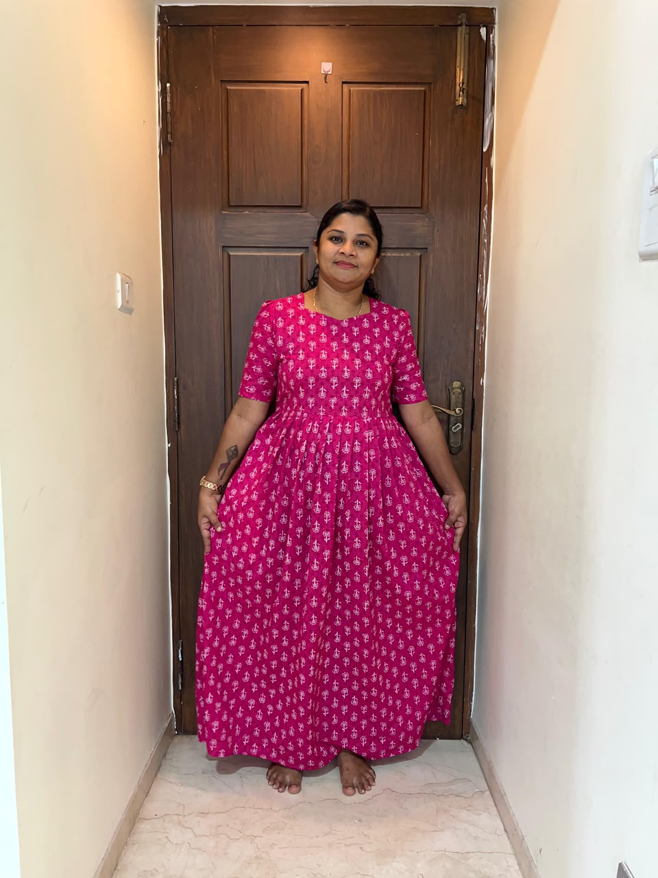 MFS 472 Height Peacock maxi frock YY1