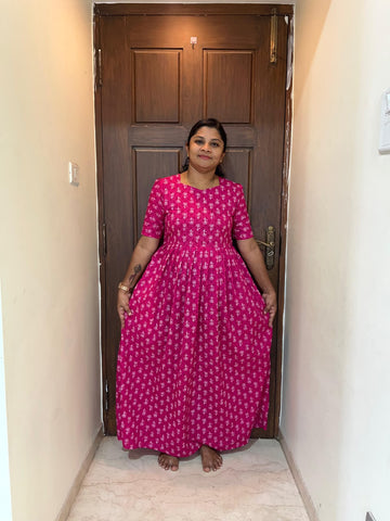 MFS 472 Height Peacock maxi frock YY1