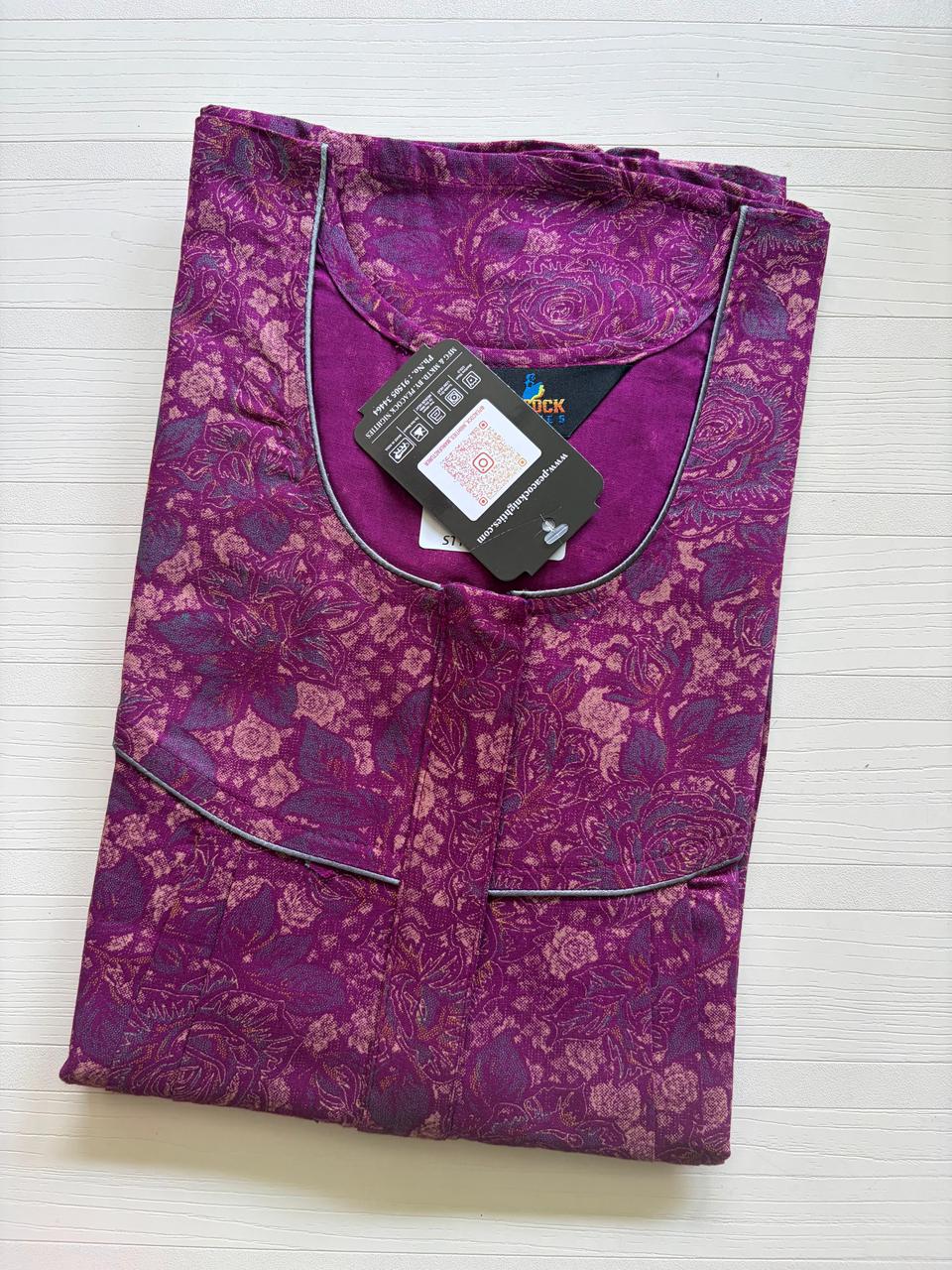 AASBP 159 Peacock Pleats Zip Nighty BP BPS
