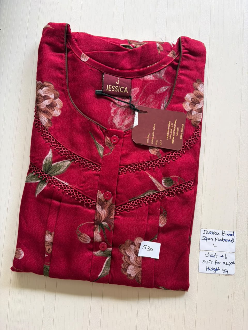 BJS 115 Jessica Pleats Spun Nighty 550