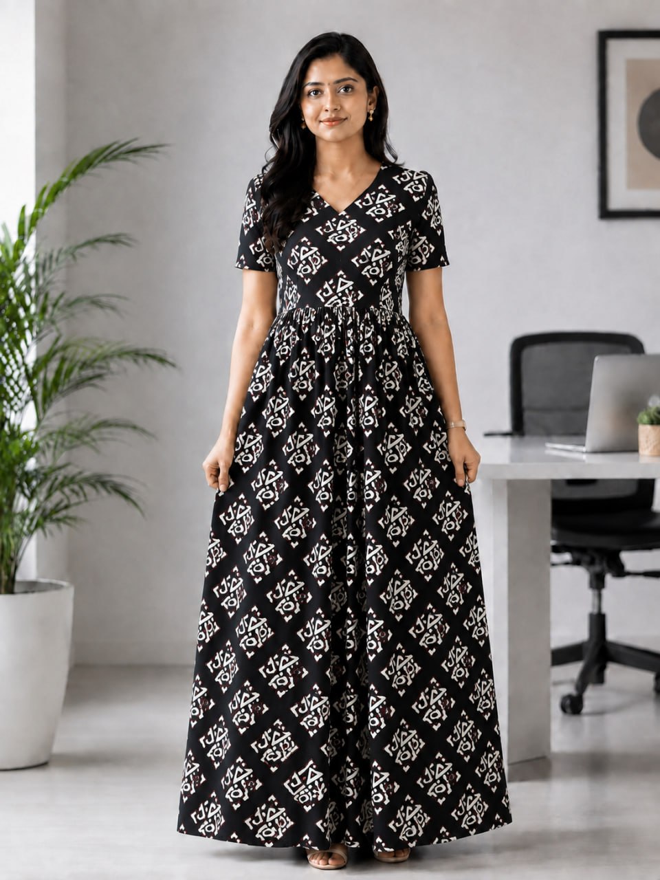 MFS 426 Height Peacock maxi frock YY1 YY2