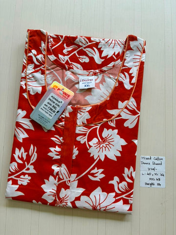 MCS 037 Ponni's Mixed Cotton Zip Nighty