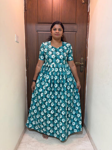 MFS 252 Peacock maxi frock YY1