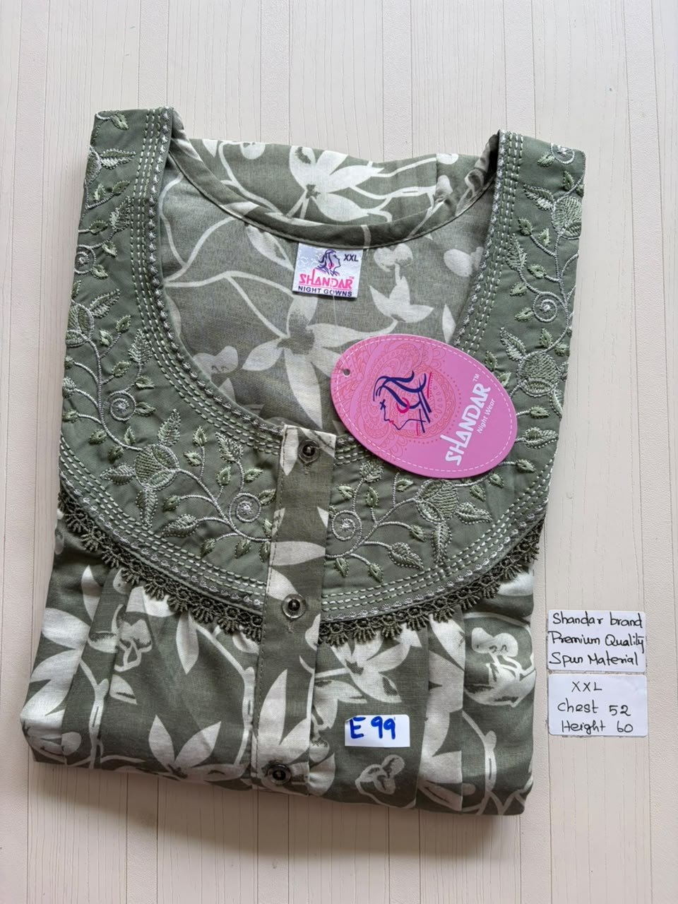 DSS116 Height Shandar Spun Nighty