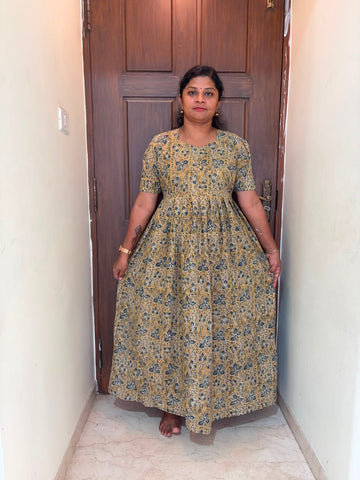 KF 003 Block Kalamkari frock Height