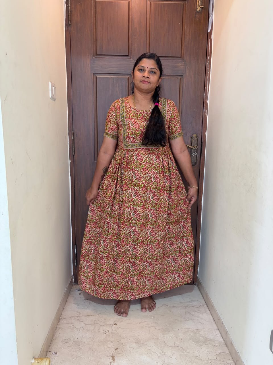 MFS 374 Peacock Maxi Frock YY1
