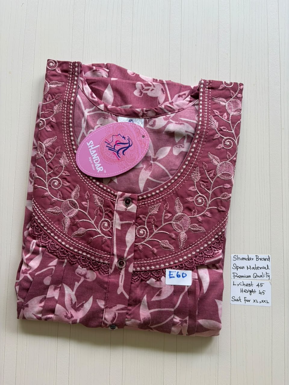 BS513 Shandar Spun nighty
