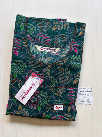 DNS 020 Height Narmatha Pleats Zip Nighty