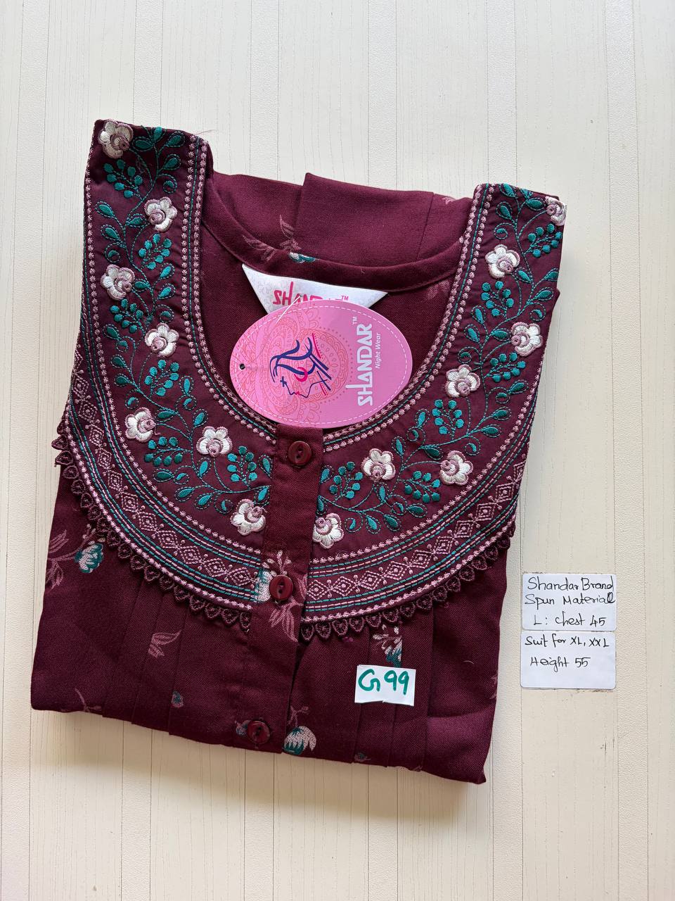 bss 431 Shandar Spun nighty