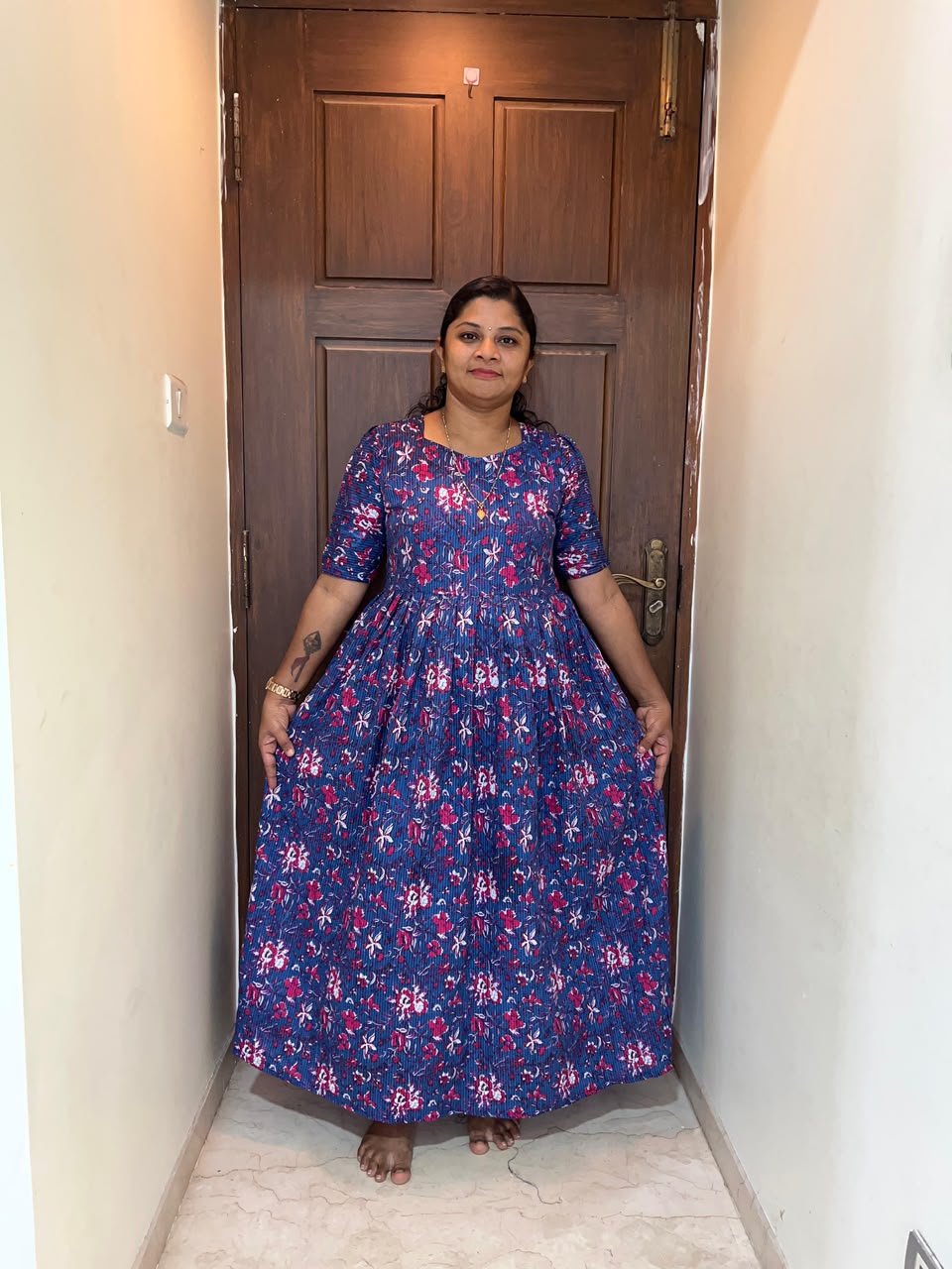 MFS 466 Height Peacock maxi frock YY1