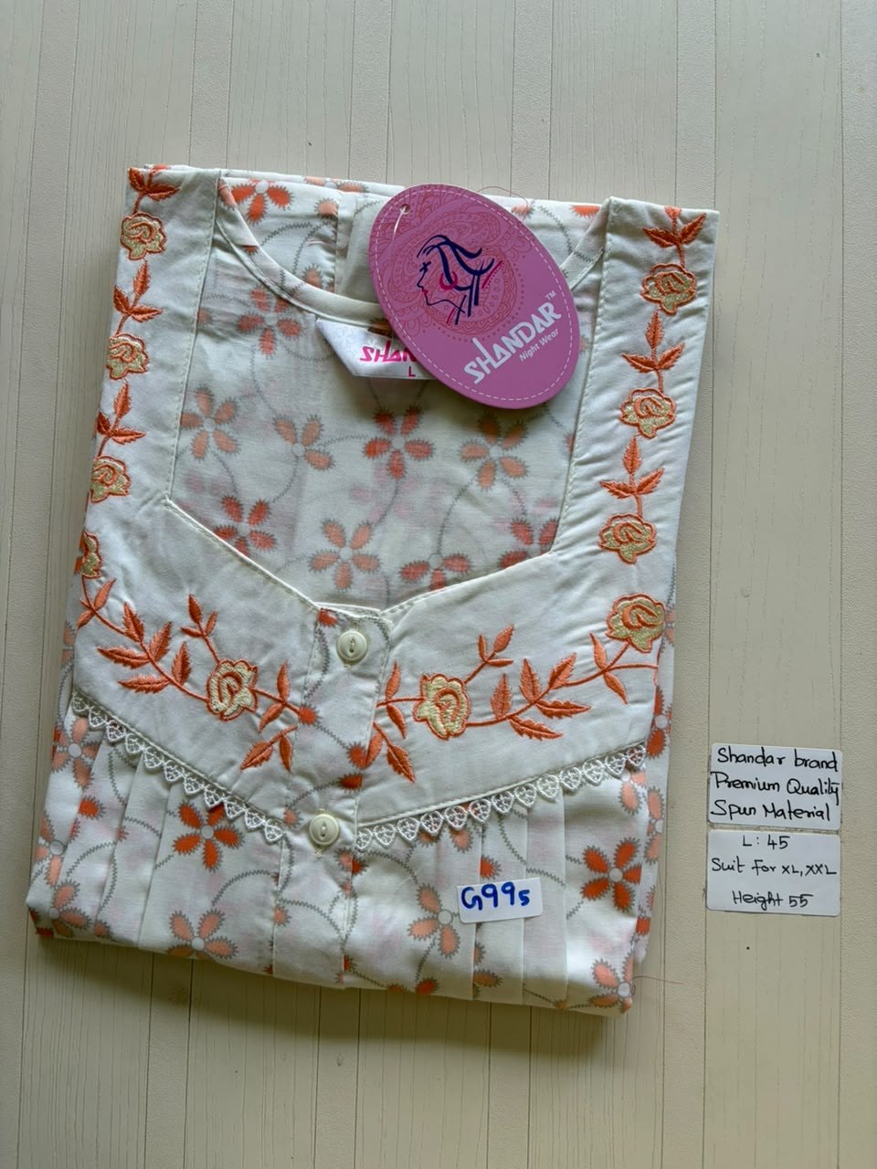 BS338 Shandar Spun nighty
