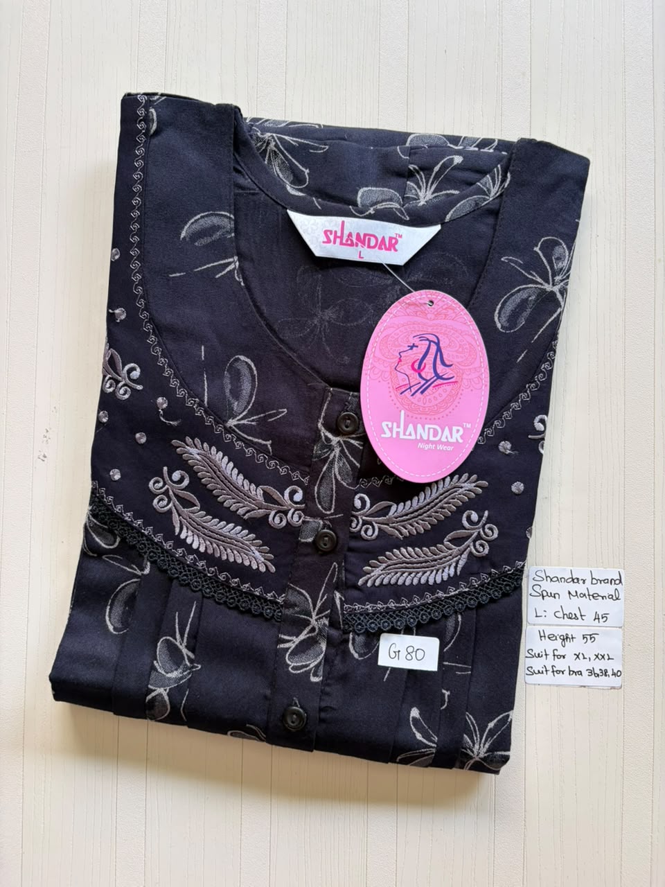 BSS 120 Shandar Spun nighty
