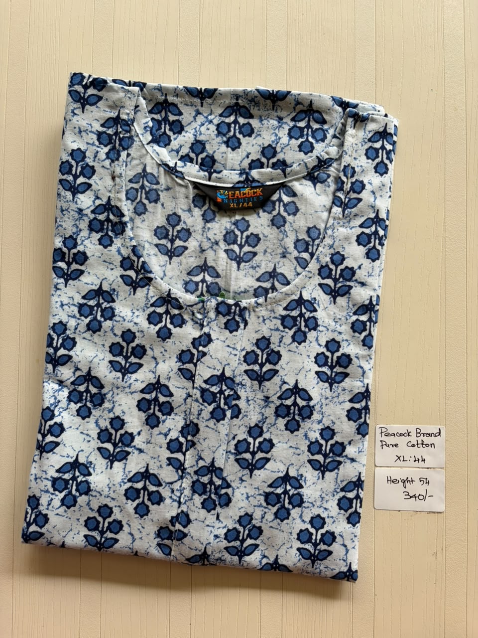 AASZ 268 Height Peacock Zip Nighty BP CPS