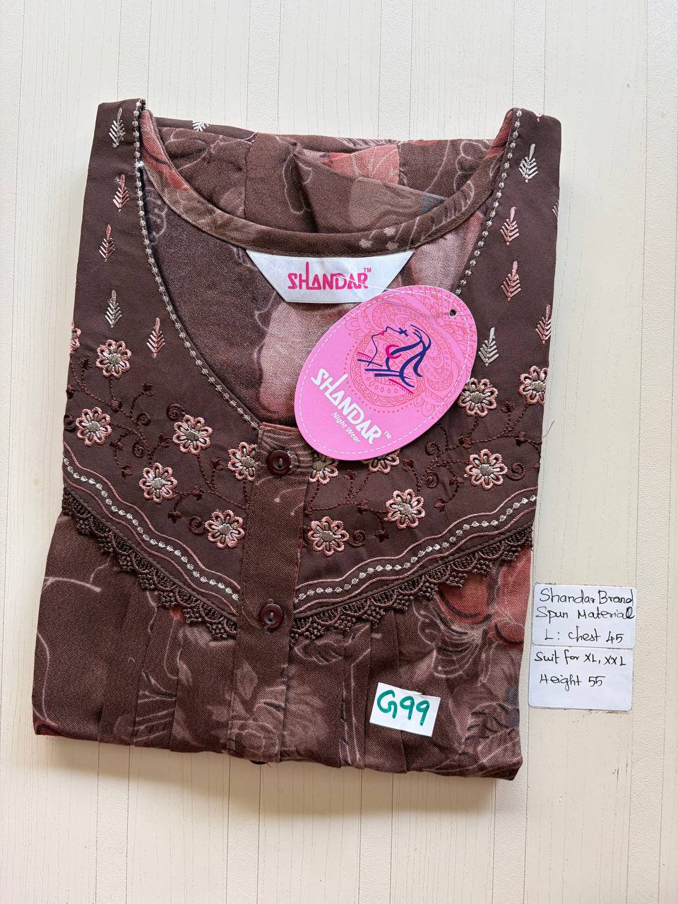bss 424 Shandar Spun nighty