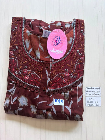 DSS135 Height Shandar Spun Nighty