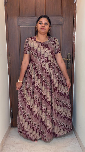 MFS166 Peacock maxi frock YY1