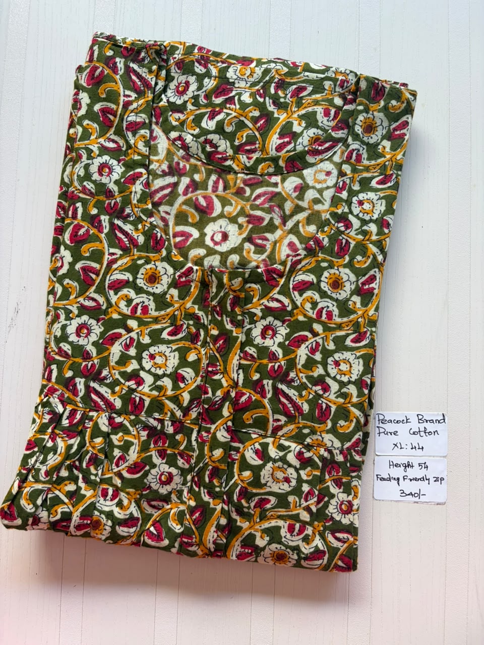 AASBP 501 Peacock Pleats Zip Nighty BP BPS CPS DPS