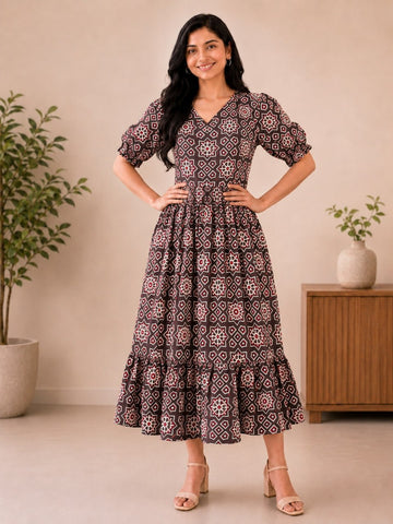 MFS210 Peacock maxi frock YY1